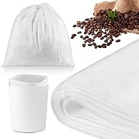 50 Pcs Commercial Cold Brew Coffee Filter Bags with Drawstring 20'' x 20'' Cold Brew Coffee Bags Extra Large Reusable Coffee Bag Filter for Coffee Makers, White