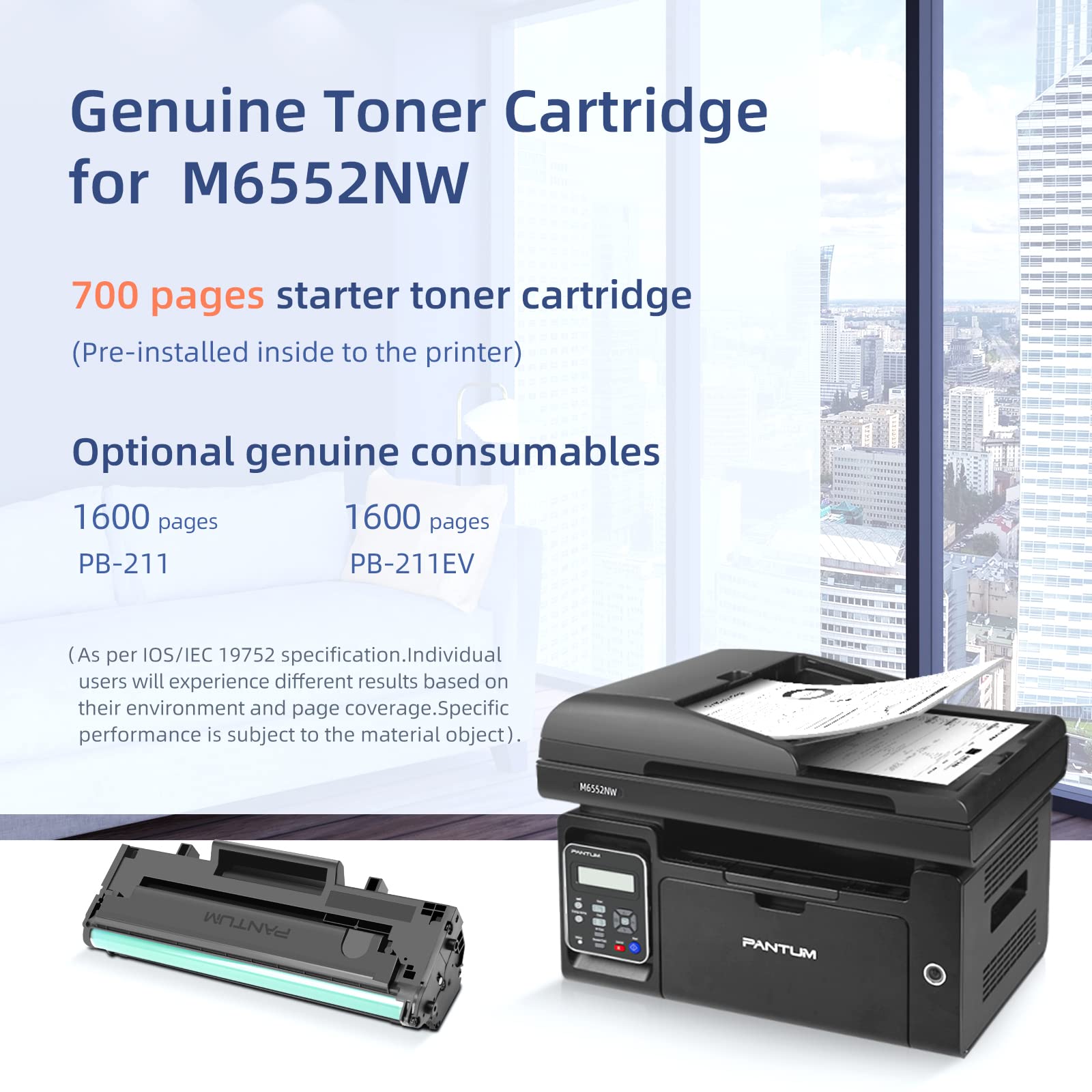 Buy Pantum M6552NW All in One Laser Printer Scanner Copier Wireless ...