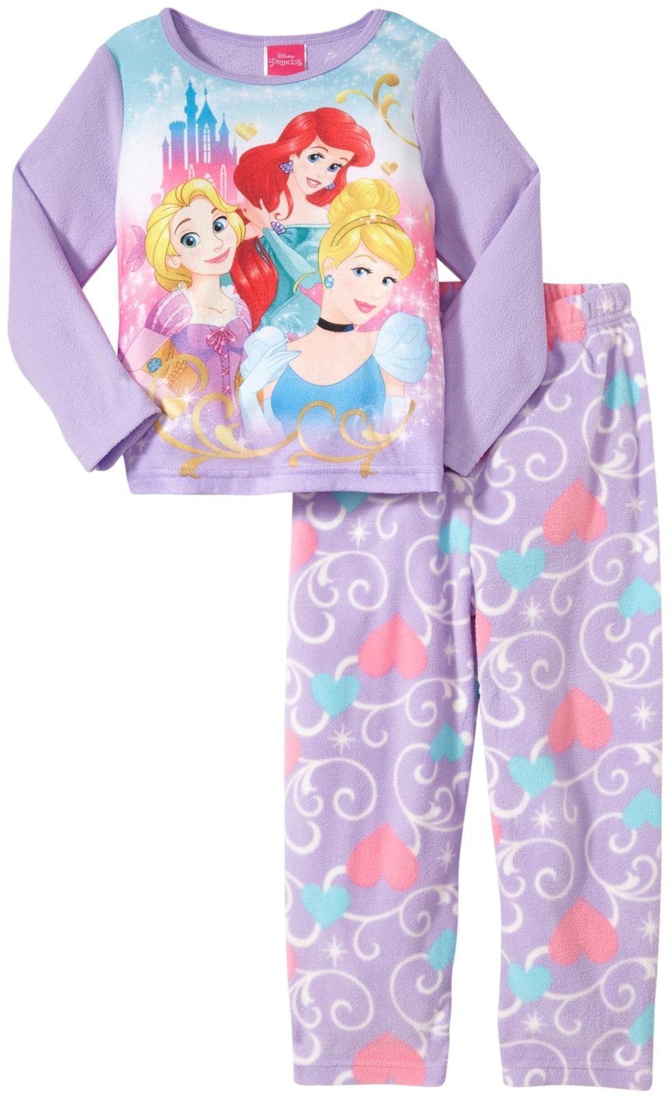 Disney Little Girls' Princess 2-Piece PJ Set (Toddler) - Purple - 2T