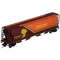 Trains - Canadian 4 Bay Cylindrical Grain Hopper - Saskatchewan- Wheat Herald - HO Scale