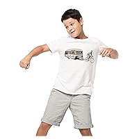 Kids Organic Cotton T-Shirt Bike Trailer, Camping Gift, Cyclist Shirt, Camper Trailer, Bike Shirt, Nature Boy, Cycling Tee