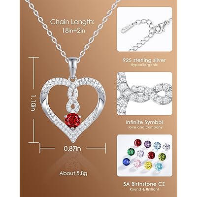 Louisa Secret Women's 18k White Rose Gold Plated Heart Pendant Necklace