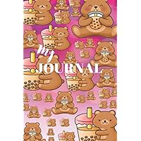 Baby Bear Boba Tea Pink Journal edition: | boba milk tea collection | cute journal | boba tea fans