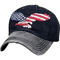 America USA Eagle Vintage Distressed Dad Hat Baseball Cap Adjustable