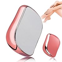 Crystal Hair Eraser for Women and Men,Crystal Hair Remover Painless Exfoliation,Magic Hair Eraser for Back Arms Leg,Portable mild hair remover, Reusable & Washable - Nude pink