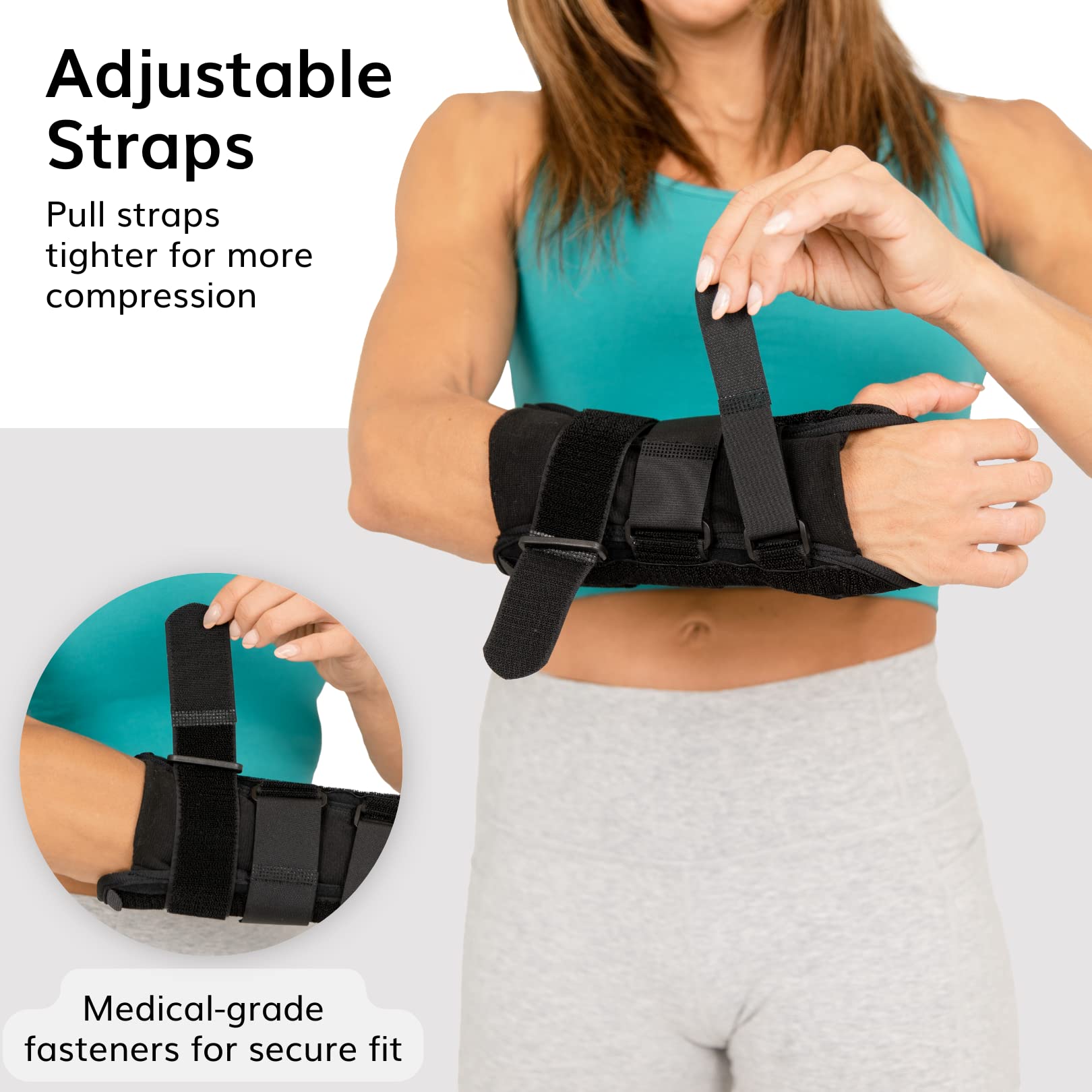 BraceAbility Volar Wrist Splint - Right or Left Hand Compression Support Brace for Carpal Tunnel Syndrome Relief, Fracture Pain, Sprained Injury, Typing, Sleeping, Arthritis, and Tendonitis Wrap