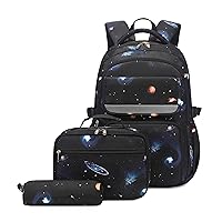 Galaxy-Print School-Bag Backpack for Boys Middle-School Elementary Bookbag