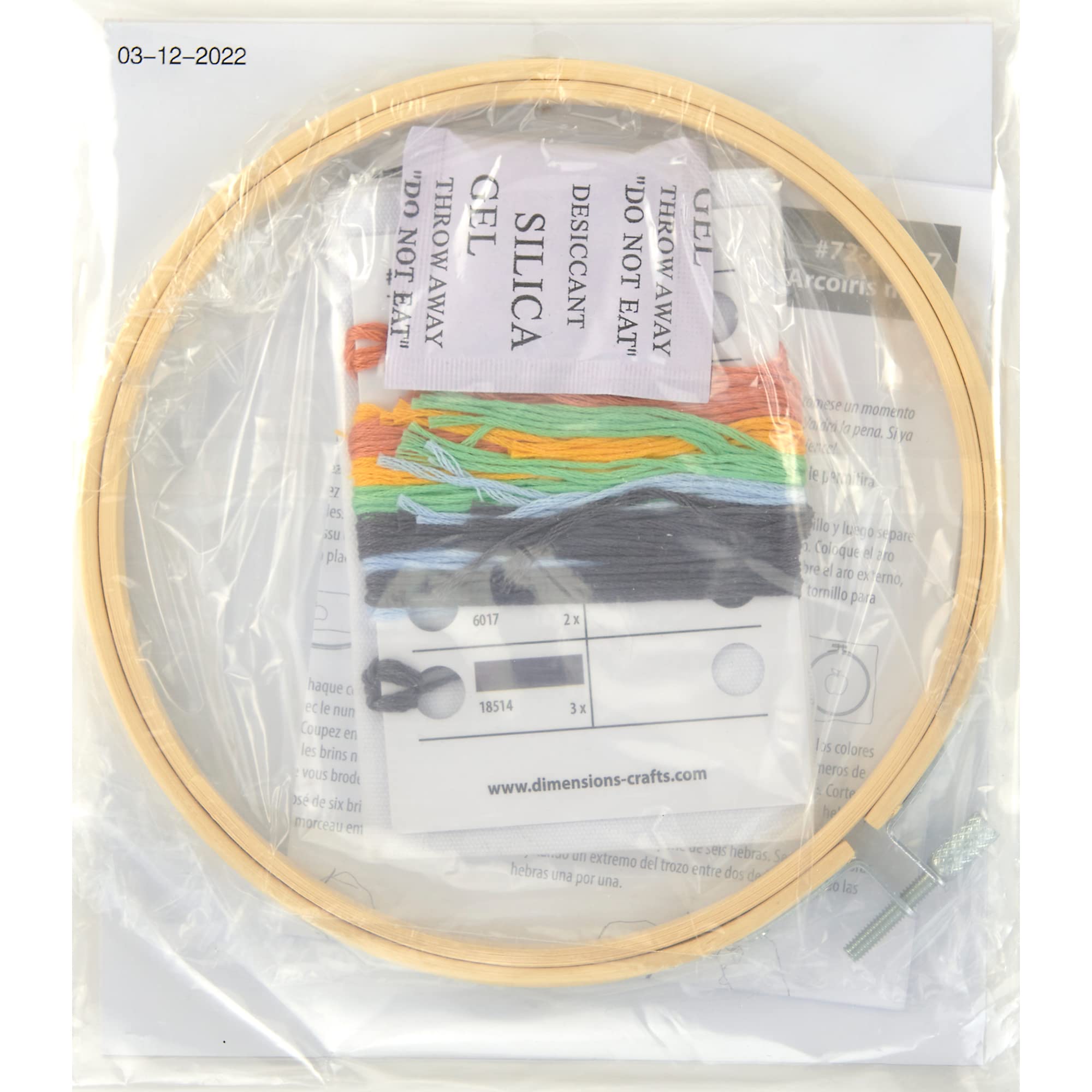 Dimensions 72-76917 Mod Rainbow Embroidery Needlepoint Kit for Beginners, 6