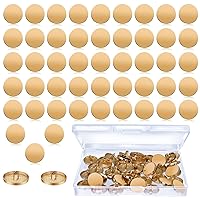 Gold Buttons for Sewing, BENBO 50PCS Metal Flat Button Alloy Shank Golden Buttons Metal Round Shaped Sewing Button Coat Jacket Shirt Trousers Gold Buttons (15mm)