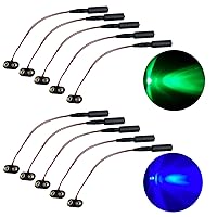 5 green 5 blue micro effects lights for Christmas props theatrical costumes 9 volt led spotlight