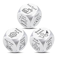3 Pcs Anniversary Date Night Gifts for Couples Valentines Day Naughty Dice for Him Her Boyfriend Girlfriend Wedding Engagement Gifts for Husband Wife Bride Groom Food Decision Dice Birthday Christmas