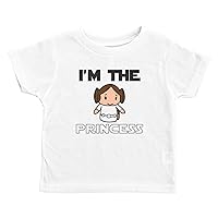 Baffle Toddler Tees/I'm The Princess (Sz 2T, 3T, 4T, Color Gray, White Girls) Princess Shirt (2T, White)