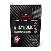 AMP Wheybolic Protein Powder | Targeted Muscle Building and Workout Support Formula | Pure Whey Protein Powder Isolate with BCAA | Gluten Free | Strawberries and Cream | 10 Servings