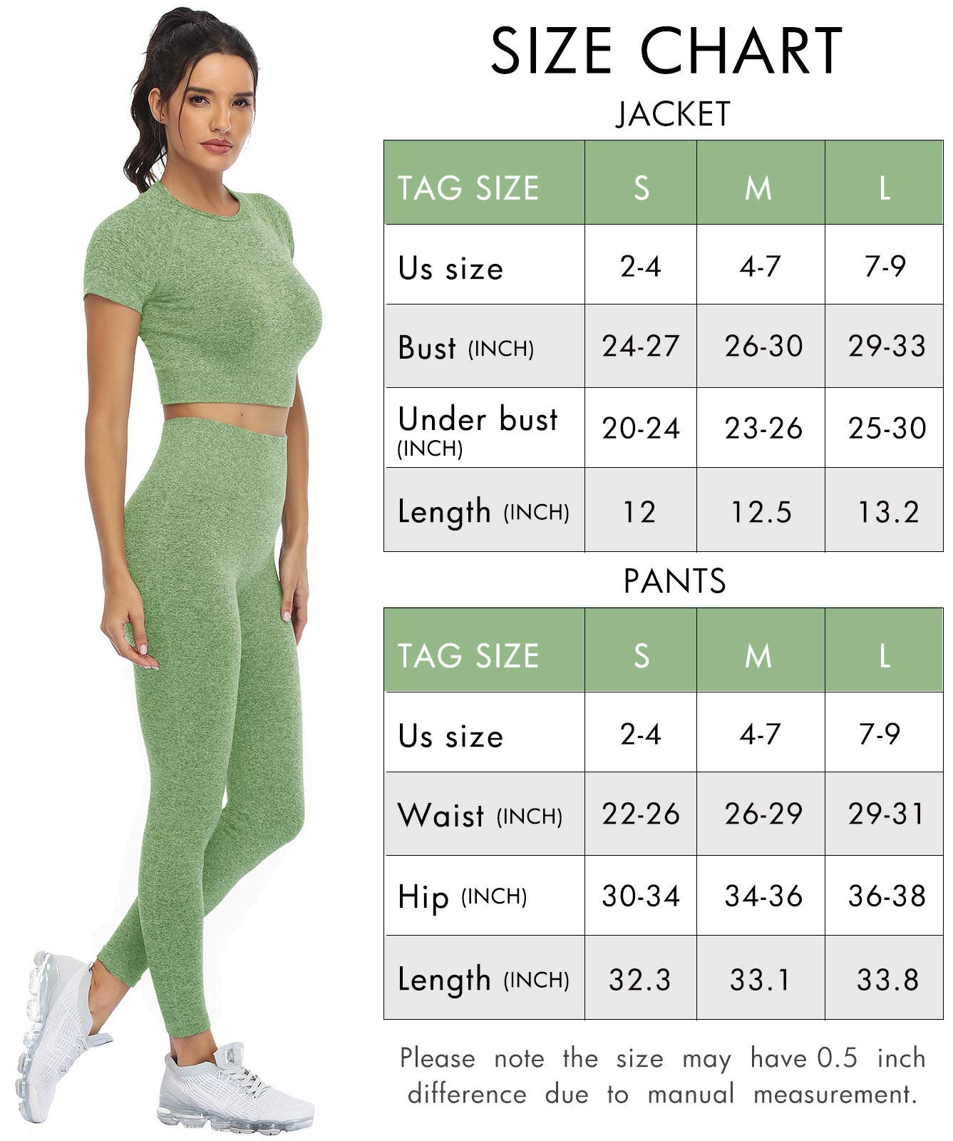 Women’s Two Piece Outfits Yoga Pants Set Seamless High Waist Leggings and Quick-Dry Yoga Crop Tops Athletic Sports Set