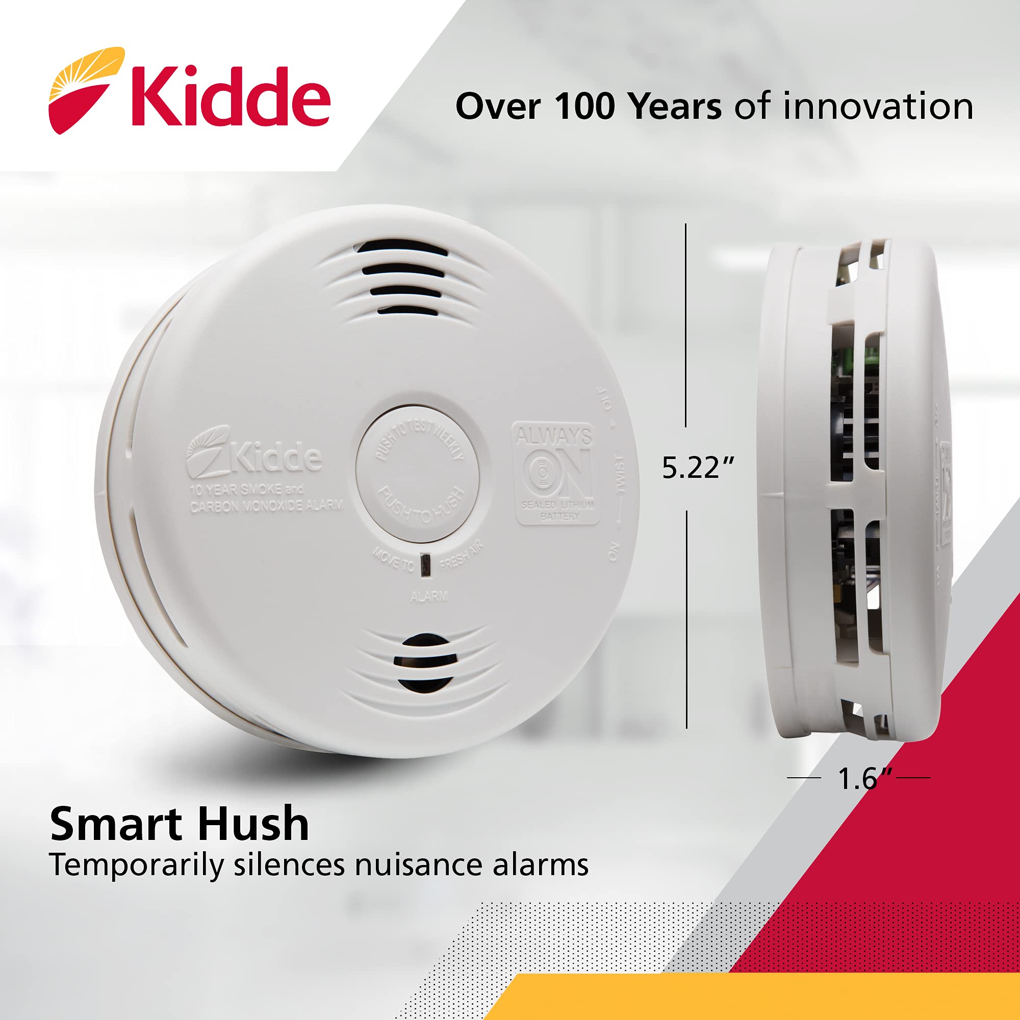 Kidde 21026065 Smoke & Carbon Monoxide Alarm with Voice Warning
