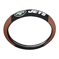FANMATS 62103 New York Jets Football Grip Steering Wheel Cover 15