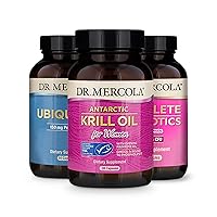 Dr. Mercola Essential 3 for Women (90 Servings), Krill Oil for Women, Ubiquinol 150 mg, Complete Probiotics for Women, Supports Digestive, and Immune Health*, Non GMO, Gluten Free, Soy Free