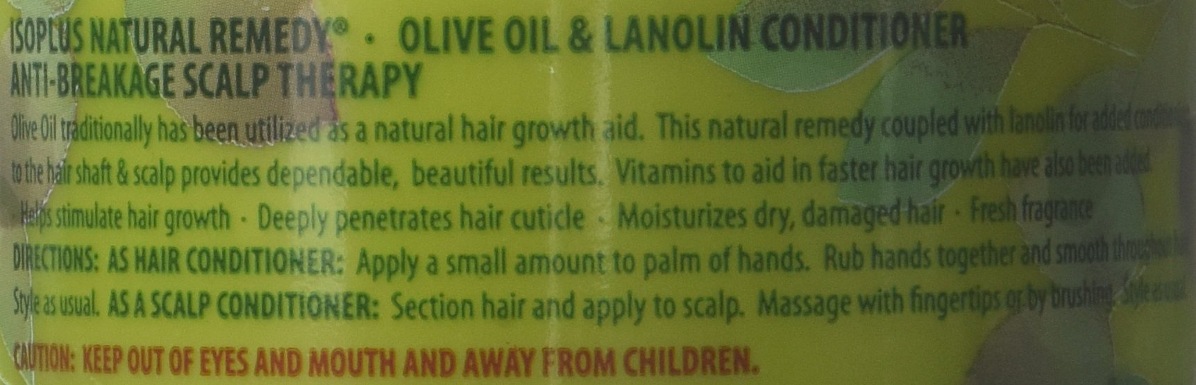 Isoplus Natural Remedy Olive Oil/Lanolin Conditioner 3.75 Oz
