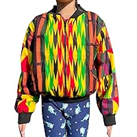 RaanPahMuang Childrens Warm Lined Cotton Dashiki Jacket Front Pockets Boys Girls