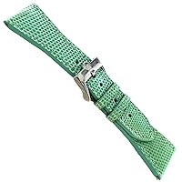26mm Glam Rock Hand Made Green Genuine Lizard Stitched Watch Band