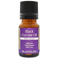 Plantlife Black Currant Carrier Oil - Cold Pressed, Non-GMO, and Gluten Free Carrier Oils - For Skin, Hair, and Personal Care - 10 ml