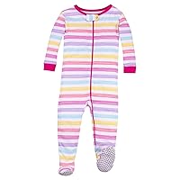 Organic Girl Stretchie One Piece Sleepwear, Baby and Toddler, Footed, Zipper