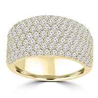 3.25 ct Ladies Round Cut Diamond Anniversary Wedding Band Ring in 14 kt Yellow Gold