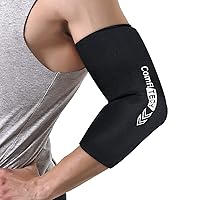 ComfiTECH Elbow Ice Pack for Tendonitis and Ice Pack Wrap Sleeve For Tennis Elbow & Golfers Arm Ice Pack for Injuries Reusable Calf Cold Compression for Pain Relief (L Black)