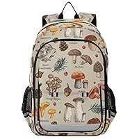 ALAZA Retro Mushrooms Backpack Bookbag Laptop Notebook Bag Casual Travel Trip Daypack for Women Men Fits 15.6 Laptop