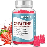 Creatine Monohydrate Gummies for Men & Women, 5g of Creatine Per Serving for Enhanced Muscle Growth, Strength, and Recovery, Low Sugar-Pre-Workout Supplement-Strawberry Flavor, 60 Gummies