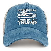 Entrepreneurs for Trump 2024 Hats for Men Trucket Vintage Trucker Women Black Running Hats Gift Hat Slogan Hat