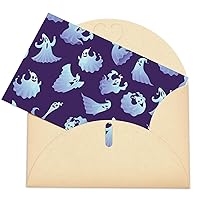 Cute Ghost Pattern Gothic Greeting Cards Blank Note Cards with Envelope Anniversary Card Thanks Card 4 X 6 Inches