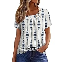 Womens Summer Tops Womens Summer Blouses Womens Summer Tops 2024 Top Women Womens Casual Summer Tops Womens Tops Summer 2024 Ladies Plus Size Tops and Blouses 32-White X-Large