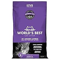 Multiple Cat Lavender Scented 15-Pounds - Natural Ingredients, Quick Clumping, Flushable, 99% Dust Free & Made in USA - Calming Fragrance & Long-Lasting Odor Control