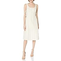 ASTR the label Women's Elena Lace-up Striped Sleeveless Fit & Flare Linen Midi Dress