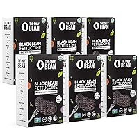 The Only Bean - Organic Black Bean Fettuccine Pasta - High Protein, Keto Friendly, Gluten-Free, Vegan, Non-GMO, Kosher, Low Carb, Plant-Based Bean Noodles - 8 oz (6 Pack)