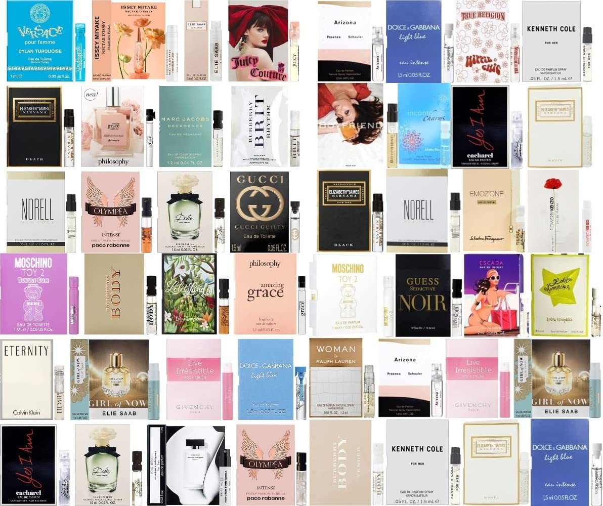 PureScents Women's Designer Fragrance sampler set - 10 Designer Perfume Vials