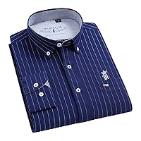 Cotton Clothing Men’S Shirt Long-Sleeved Solid Color Shirt Slim-Fit Cotton Casual Social Shirt