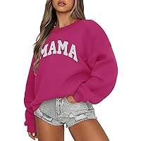 LOMON Crewneck Sweatshirt for Women Casual Oversized Pullover Hoodies Long Sleeve Fleece Tops Sweater