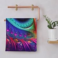 Hand Towel Highly Absorbent Microfiber Psychedelic Eyes Bath Towels 13.8 X 28.7 Inch Super Soft Face Towel Gym Towels for Body Bathroom Hotel Bar Sport Yoga SPA