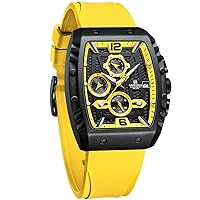 NAVIFORCE Mens Waterproof Chronograph Sport Watch Automatic Date Quartz Wrist Watches Colorful Silicone Band
