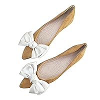 SAILING LU Ballet Flats for Womens Shoes Pointy Toe Cozy Flat Shoes Suede Dressy Shoes Wear to Work Slip-ons Moccasins
