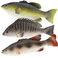 3 PCS Artificial Mixed Fish Set Fake Food Wall Hanging Model Realistic Home Party Kitchen Toys Christmas Decoration