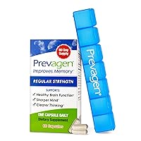 Prevagen Improves Memory - Regular Strength 10mg, 60 Capsules with Apoaequorin & Vitamin D & Prevagen 7-Day Pill Minder | Brain Supplement for Better Brain Health, Supports Healthy Brain Function