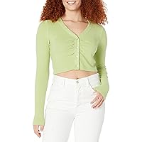 Women's Ribbed Hacci Cropped Cardigan