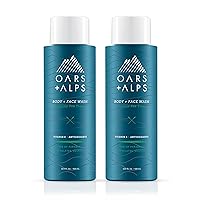 Men's Moisturizing Body and Face Wash, Skin Care Infused with Vitamin E and Antioxidants, Sulfate Free, Alpine Tea Tree, 2 Pack