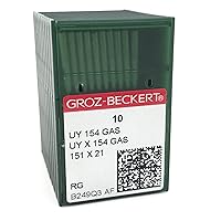 100 Groz-Beckert UY154GAS Curved Industrial Serger Overlock Machine Needles (Size 12 (Metrix Size 80))