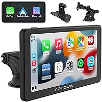 2024 Newest Wireless Carplay and Android Auto,Carplay Box for Car with Mirror Link/AUX/FM,7‘’ Car Play Screen with Detachable Sunshade for All Vehicles
