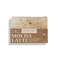 Exfoliating Bar Soap, Coffee Beans, 100% Natural, Organic Ingredients, Clean Energize Mind Body, Full of Vitamin, Antioxidants & Minerals (Mocha Latte)