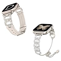 Wearlizer Compatible with Apple Watch Band 41mm 40mm 38mm 49mm 45mm 44mm 42mm Women, Dressy Fancy Strap for iWatch Bands Ultra SE Series 9 8 7 6 5 4 3 2 1